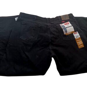 Wrangler Mens Five Star Premium Relaxed Fit Jeans Black 44x29 Deep Dyed